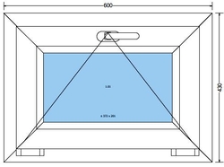 Plastové okno 60x43cm 6-ti komorové plastová okna BÍLÁ-DEKOR (sklopné)