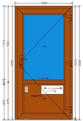 AT-07-DD-Plastové vchodové dveře 103x203cm-DEKOR-DEKOR