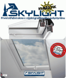 plastová střešní okna SKYLIGHT Klimatik rozměr 78x98cm, POZOR- výklopně kyvné střešní okno, kód 7/9