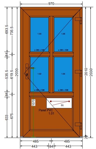 AT-15-DD-Plastové vchodové dveře 97x203cm-DEKOR-DEKOR 